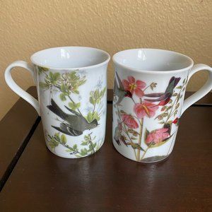 Audubon I. Godinger & Co. Bird Watercolor Art Mugs Set of 2